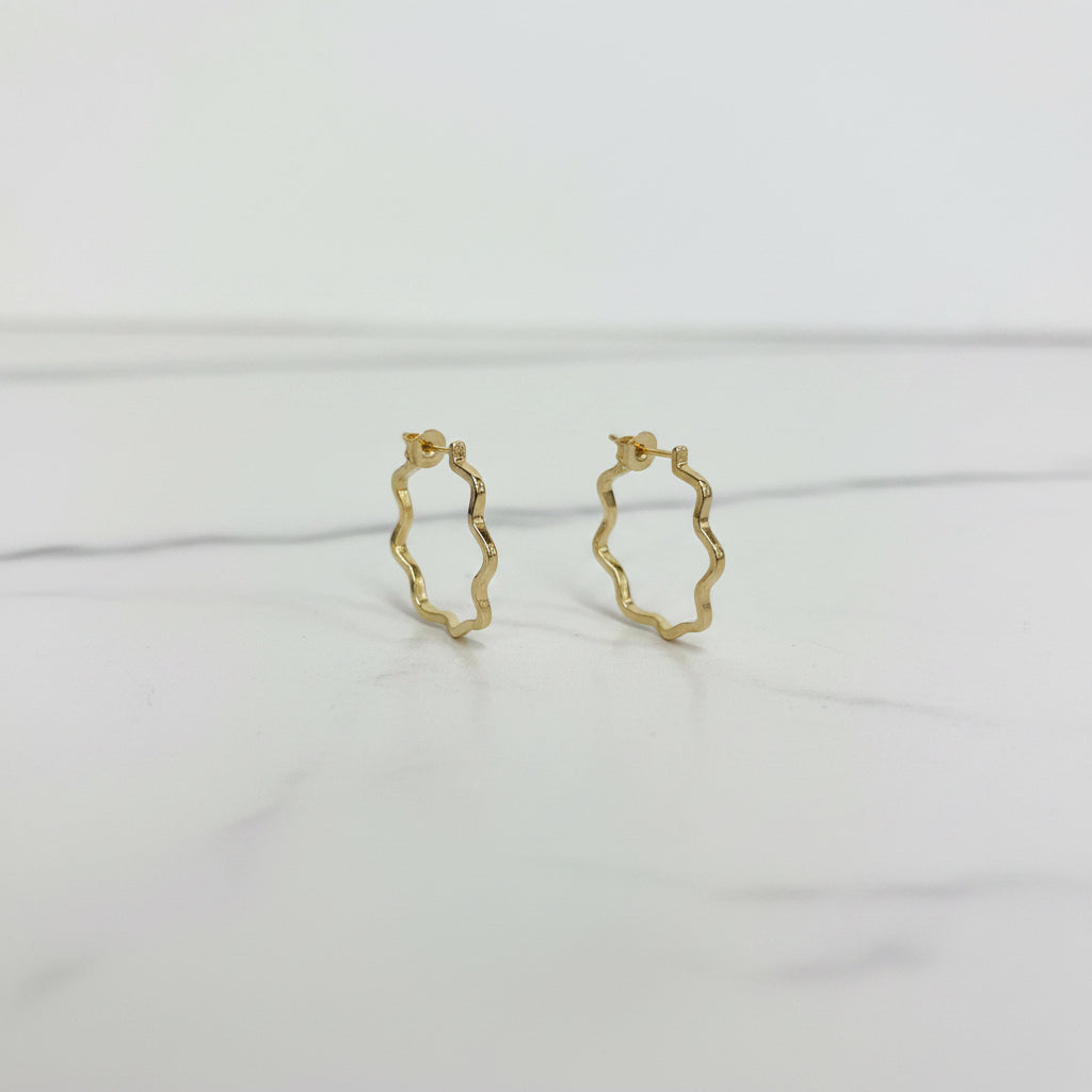 18K GOLD FILLED CROWN HOOPS