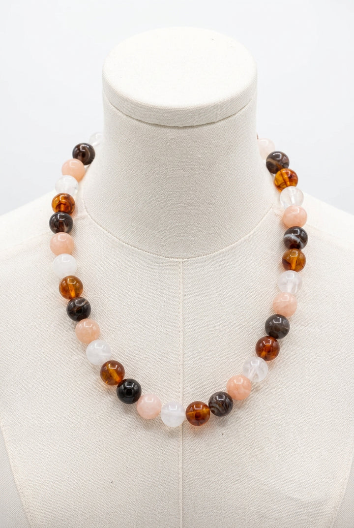 16MM MULTI COLOR BALL NECKLACE