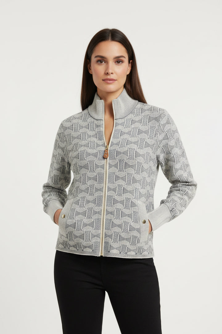 DAPPER SWIRL KNIT JACKET