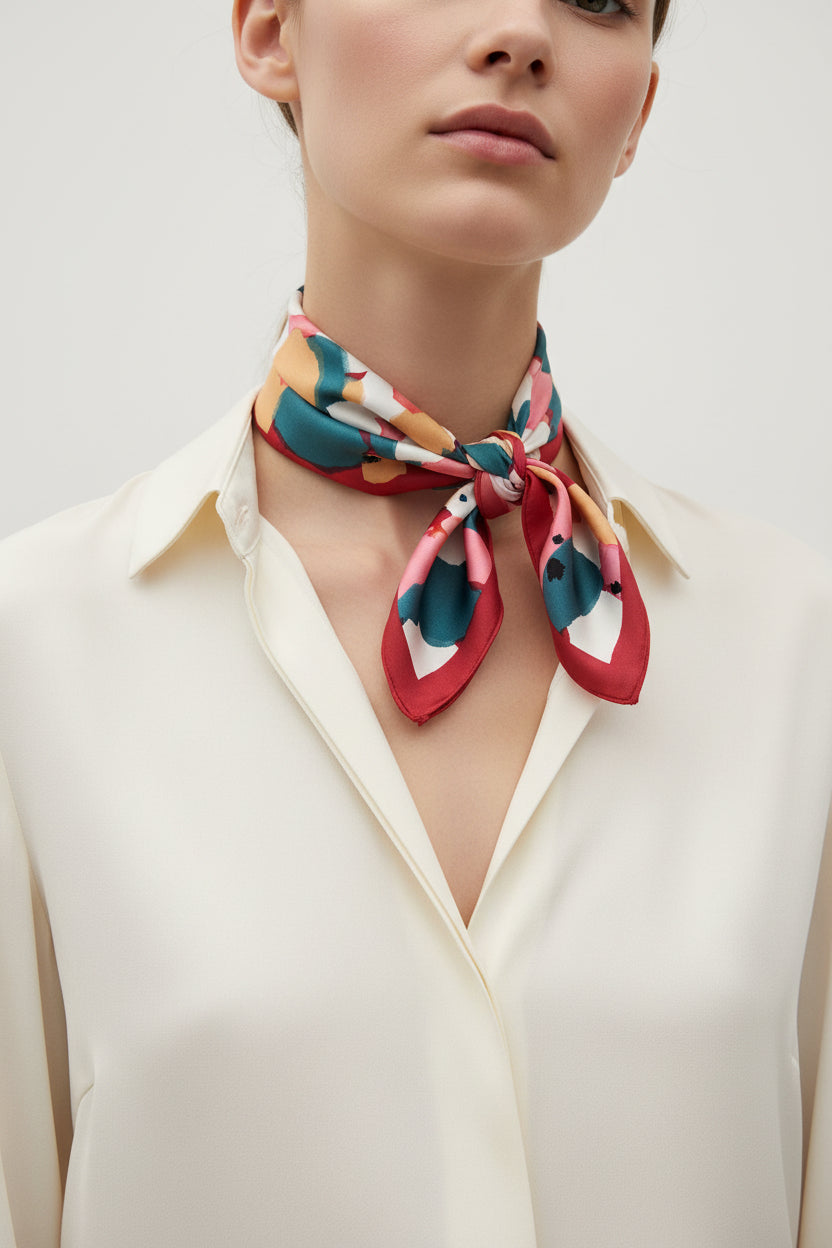 ABSTRACT COLORFUL PATTERN SCARF
