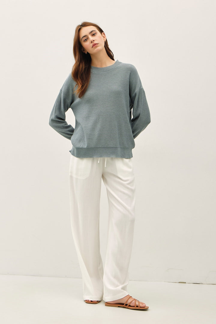 Slightly Oversized Drop Shoulder Sweater Top
