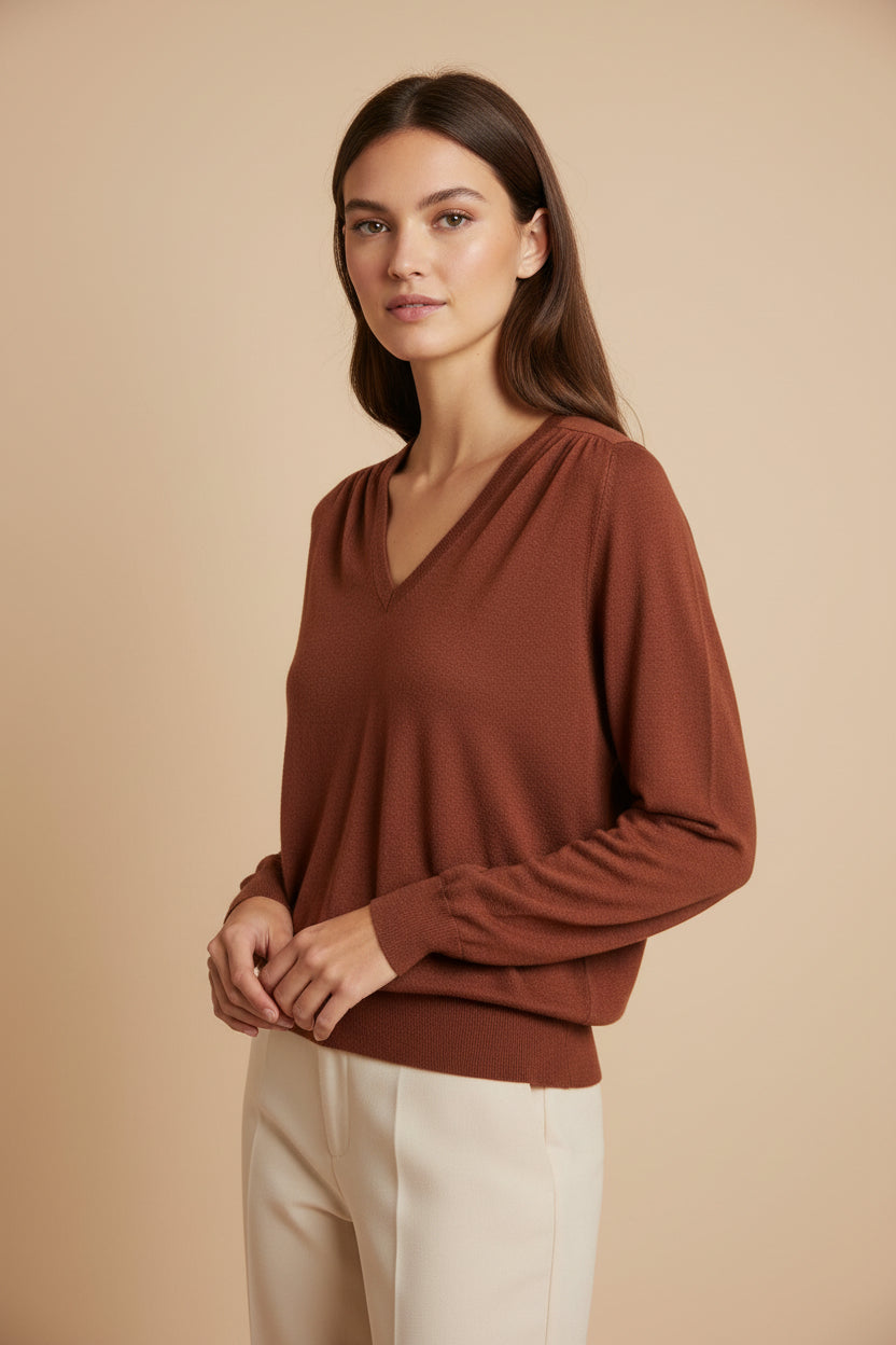 V-NECK BLOUSON SWEATER
