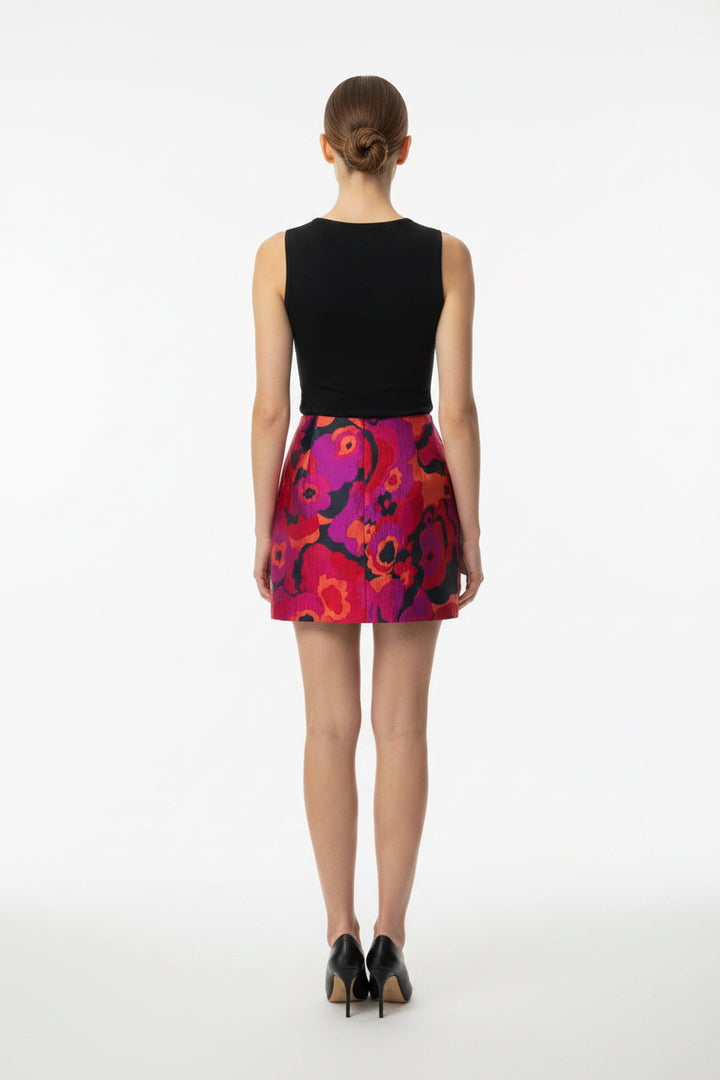 SIDE SLIT DETAIL JACQUARD MINI SKORT