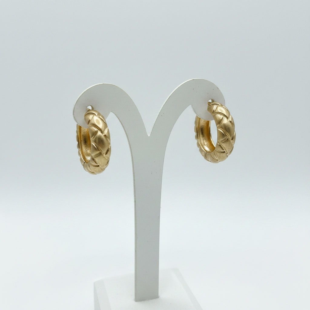 Solid Braided Small Hoops