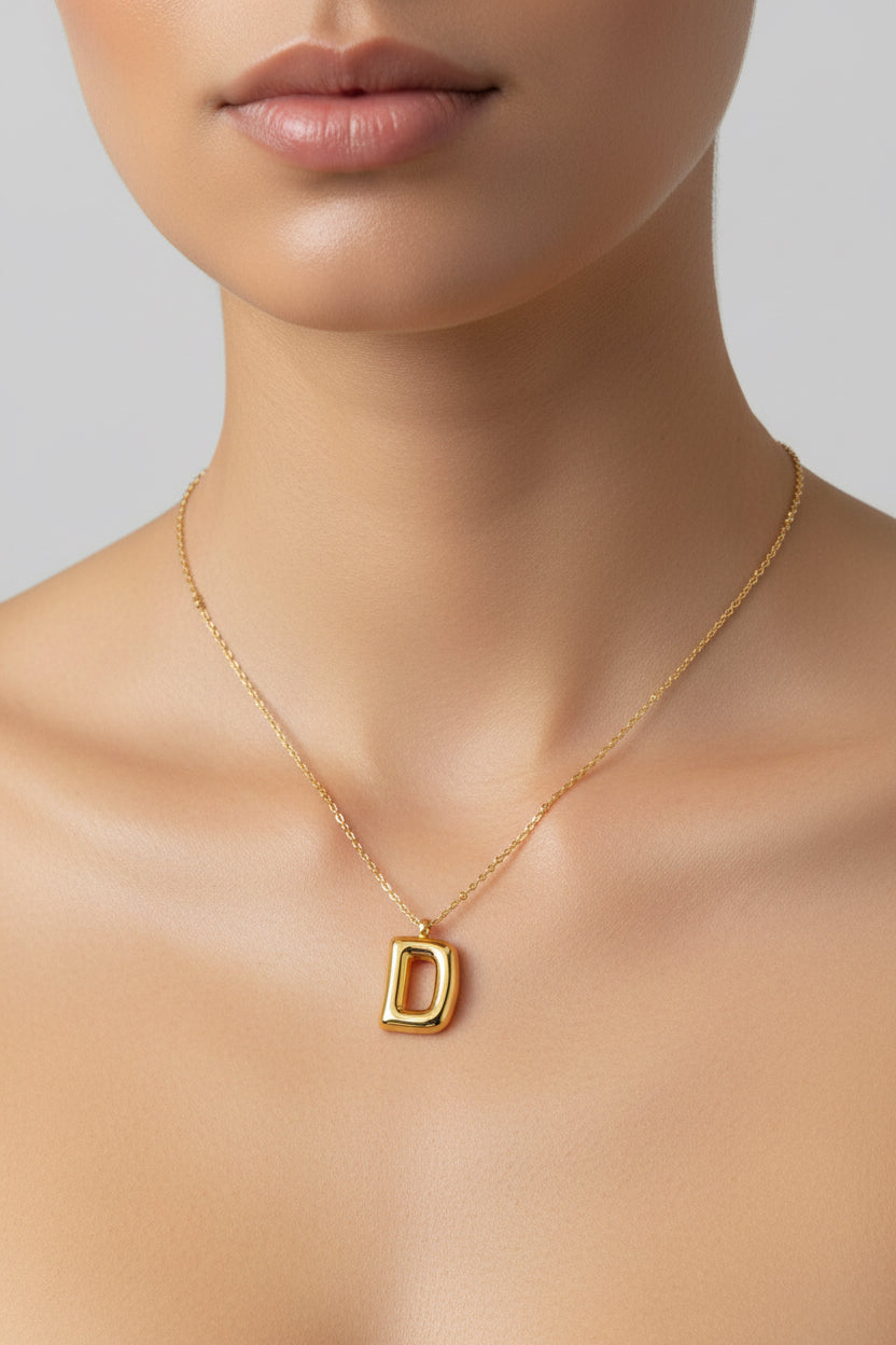 Bubble Initial Necklace