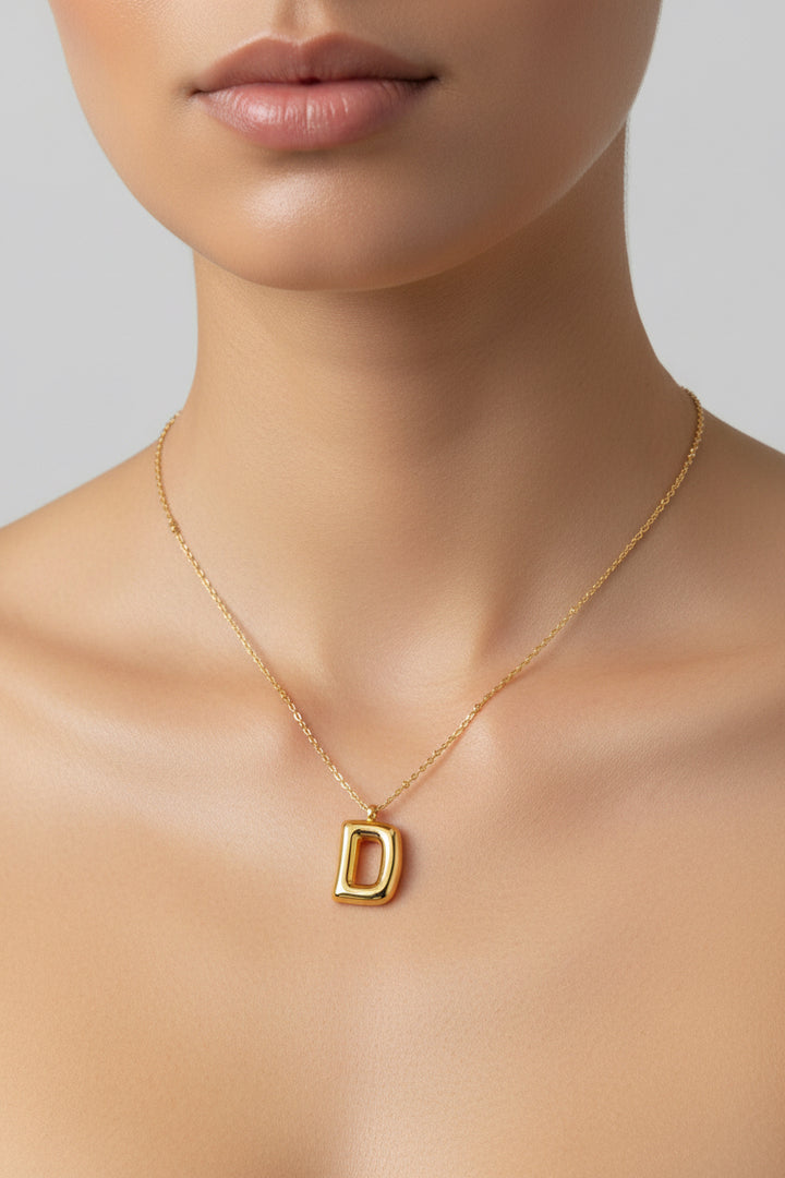 Bubble Initial Necklace