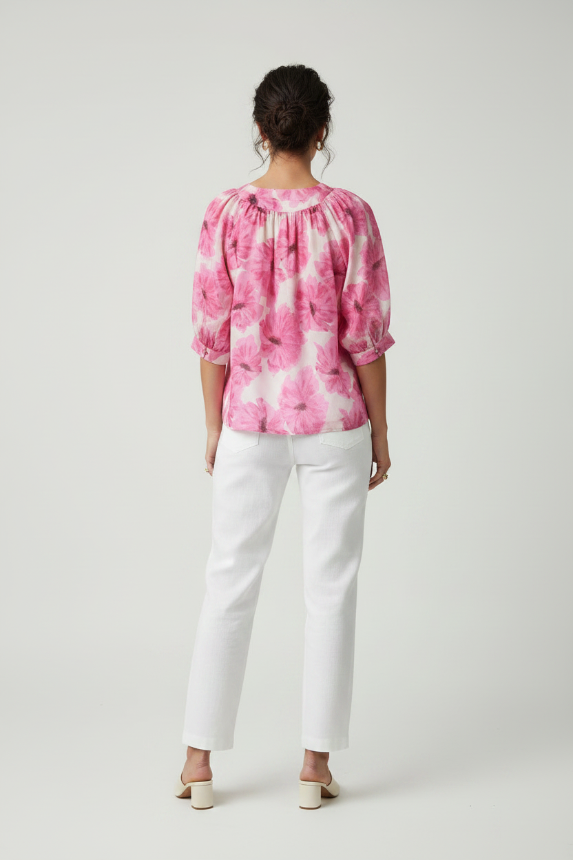 PLEATED BUTTONS TOP