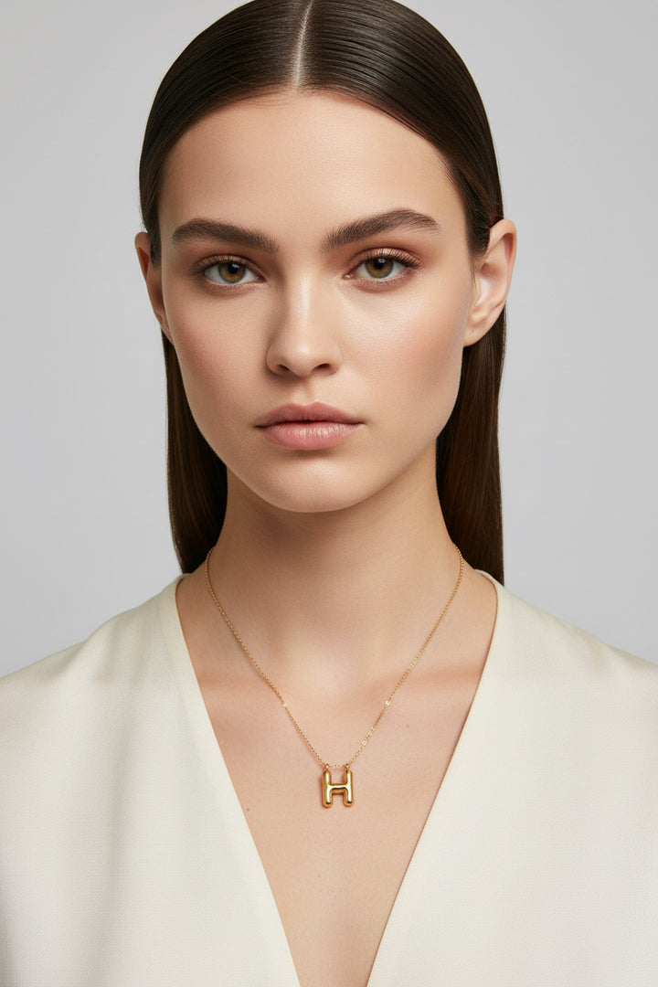Bubble Initial Necklace