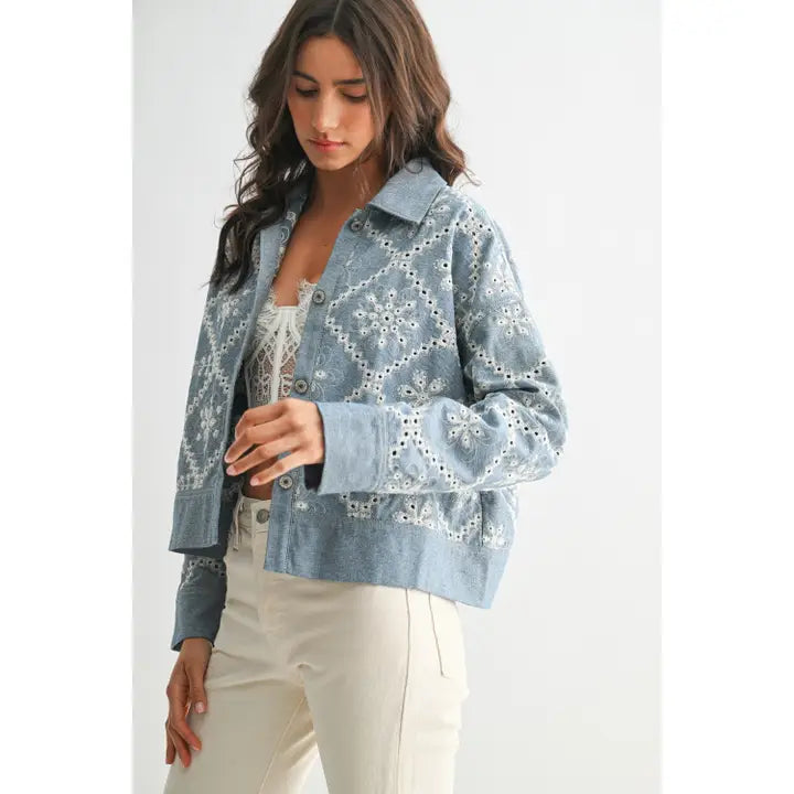 Embroidered Denim Jacket