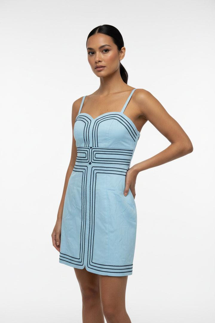 EXCLUSIVE LACE TRIMMED DAY-TO-NIGHT MINI DRESS