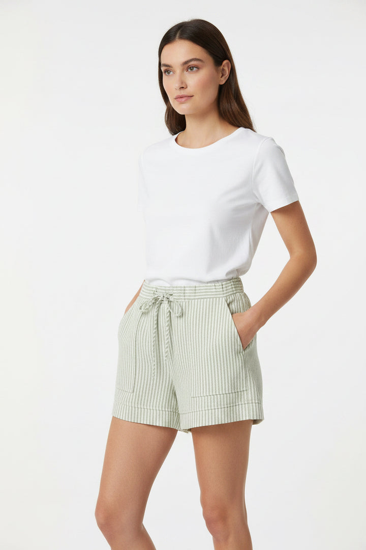 HIGH WAIST FRONT POCKET SHORTS