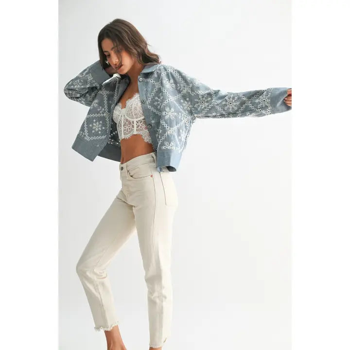 Embroidered Denim Jacket
