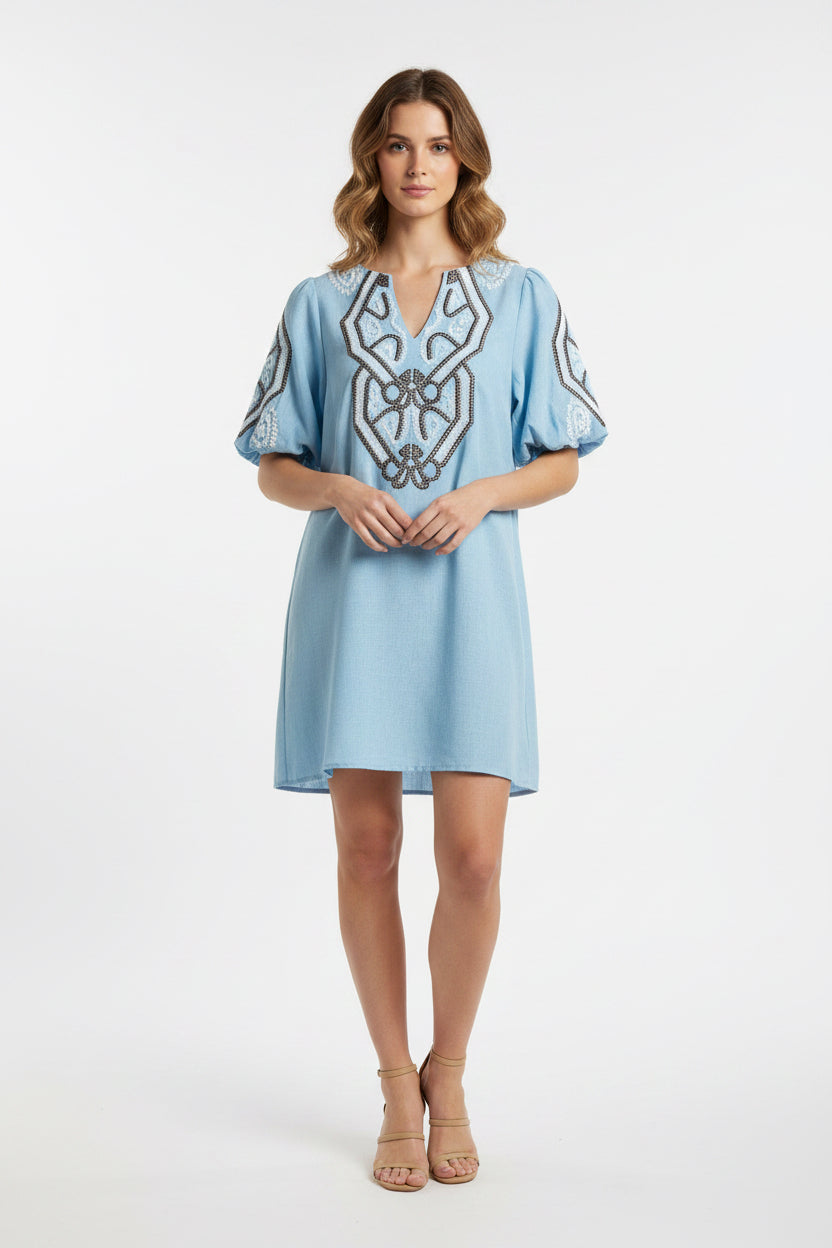 PUFF SLEEVE DRESS