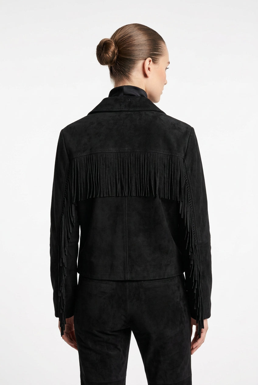 BUTTON UP FRINGE JACKET