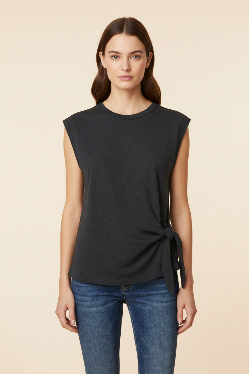 TIE FRONT TEE