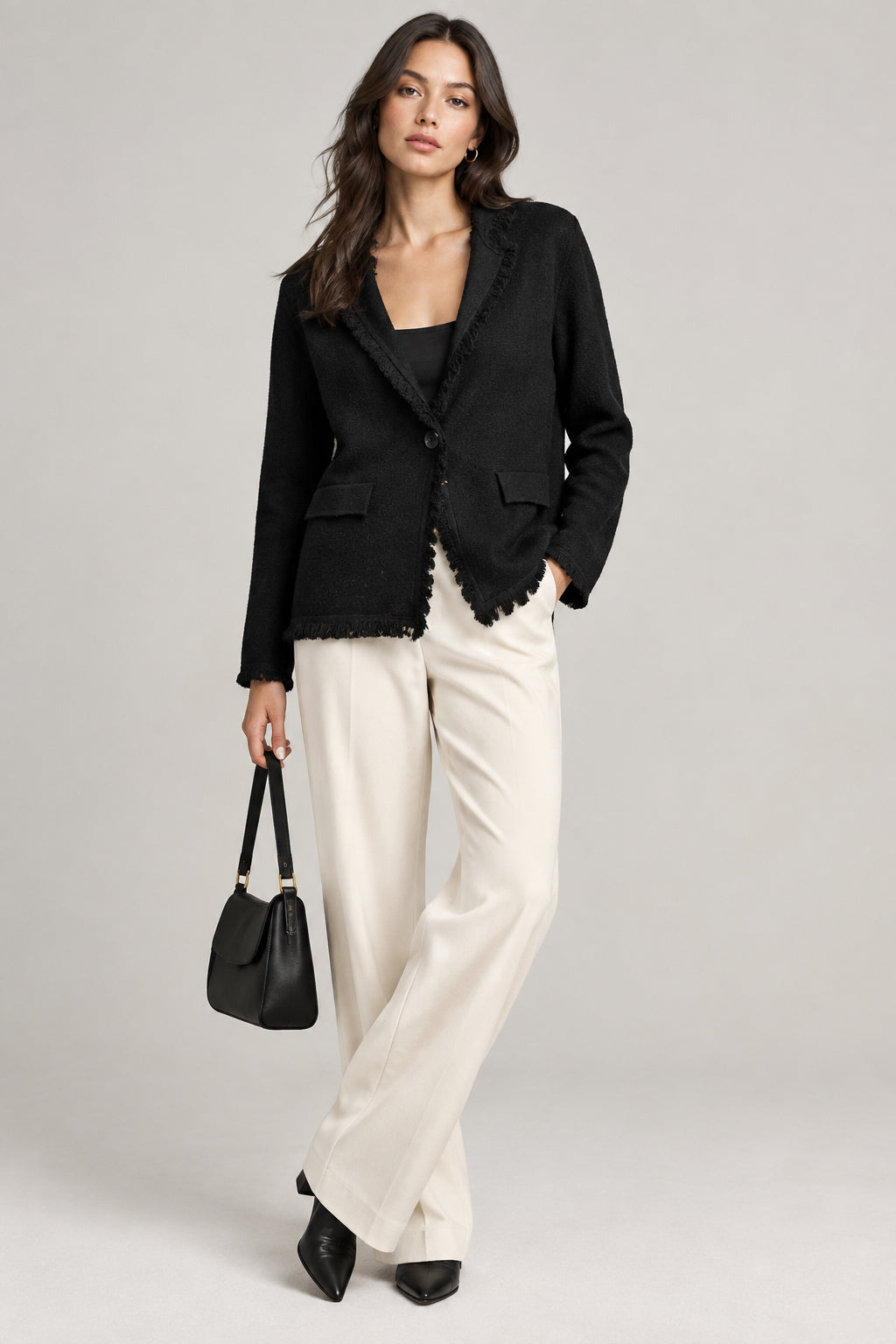 1 BUTTON KNIT JACKET