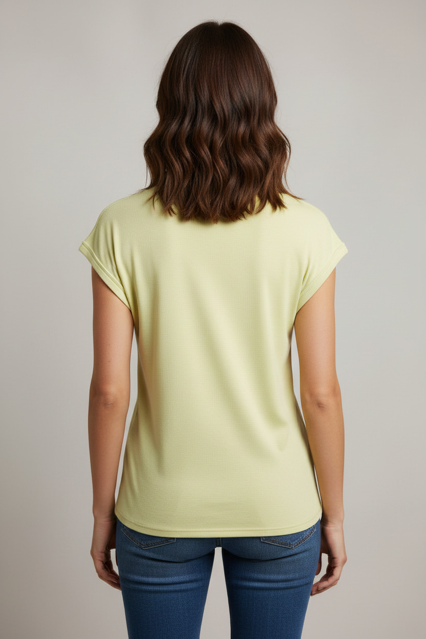 SCOOP NECK CAP SLEEVE MODAL TOP