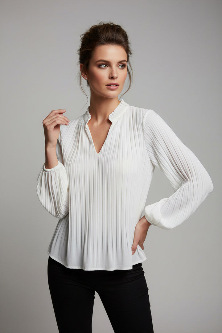 PLEATY PEASANT TOP