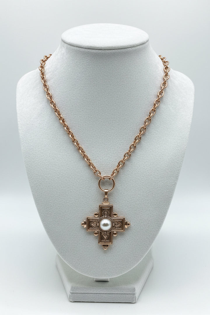 Chunky Pearl on Cross