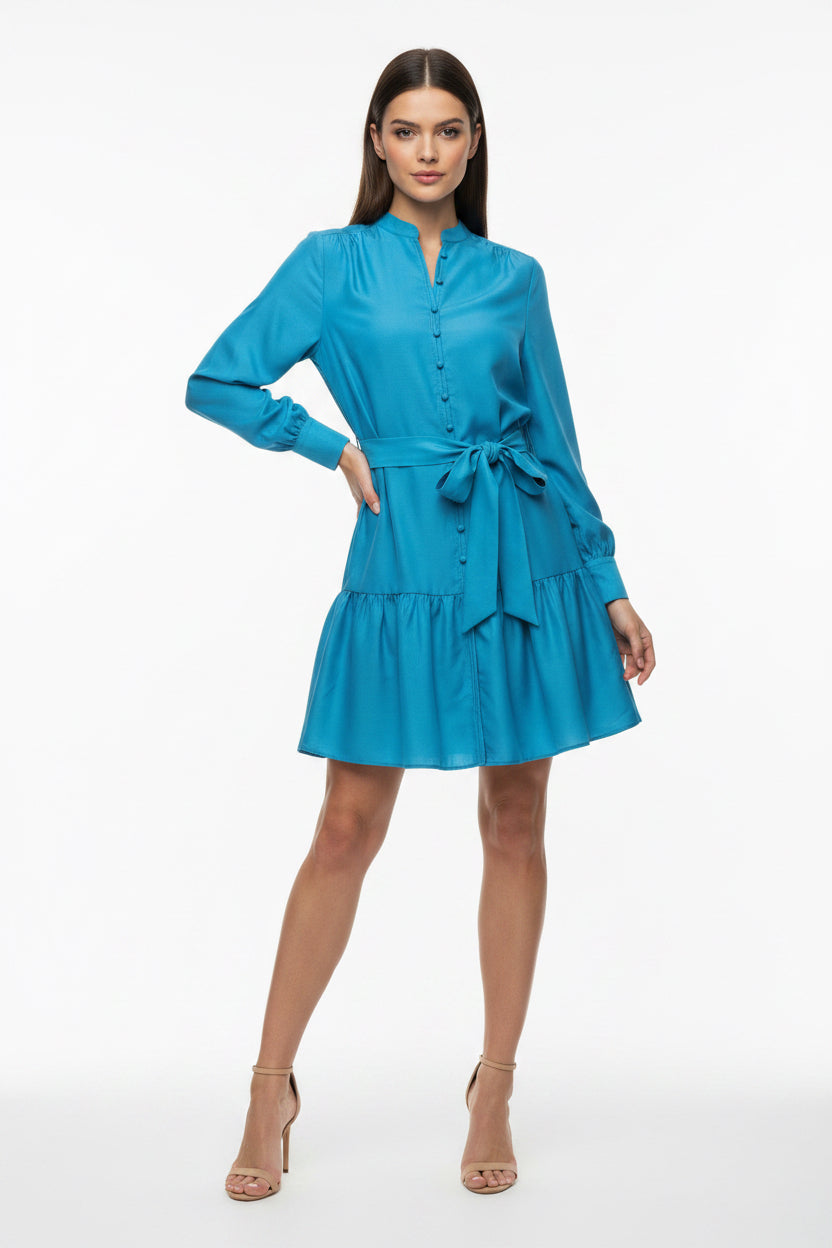 FRONT SPLIT BUTTONS DRESS