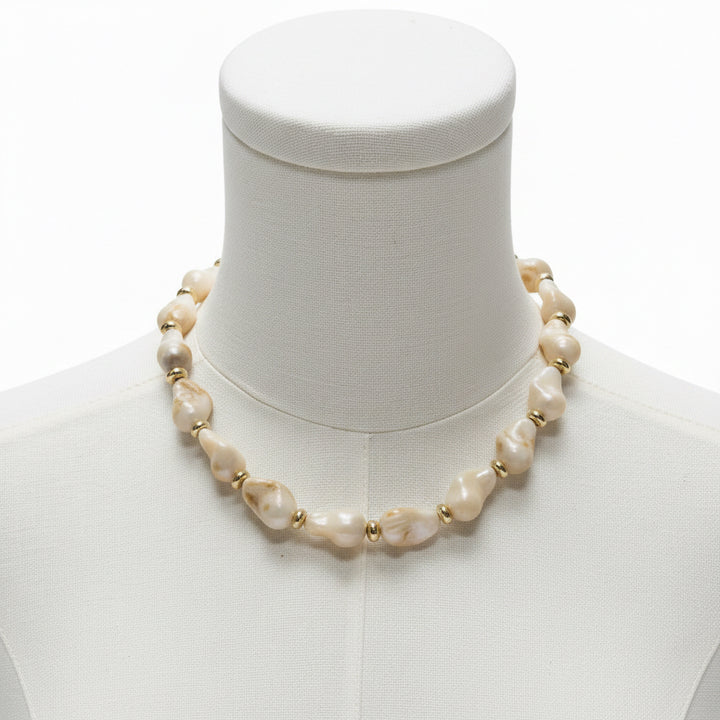 MARBLED BEAD NECKLACE
