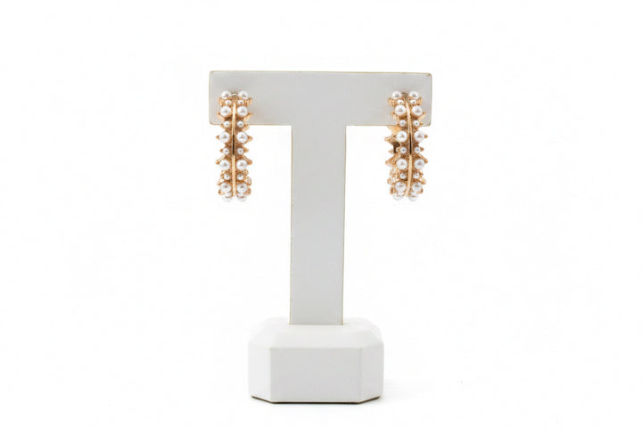 Double Sided Pearl Hoop