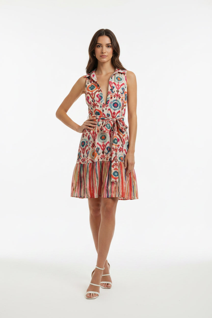CONTRAST HEM DRESS