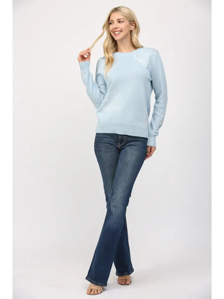 Seashell Crew Neck Sweater