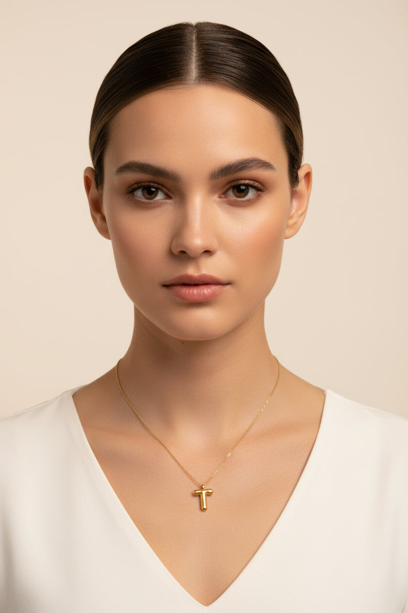 Bubble Initial Necklace