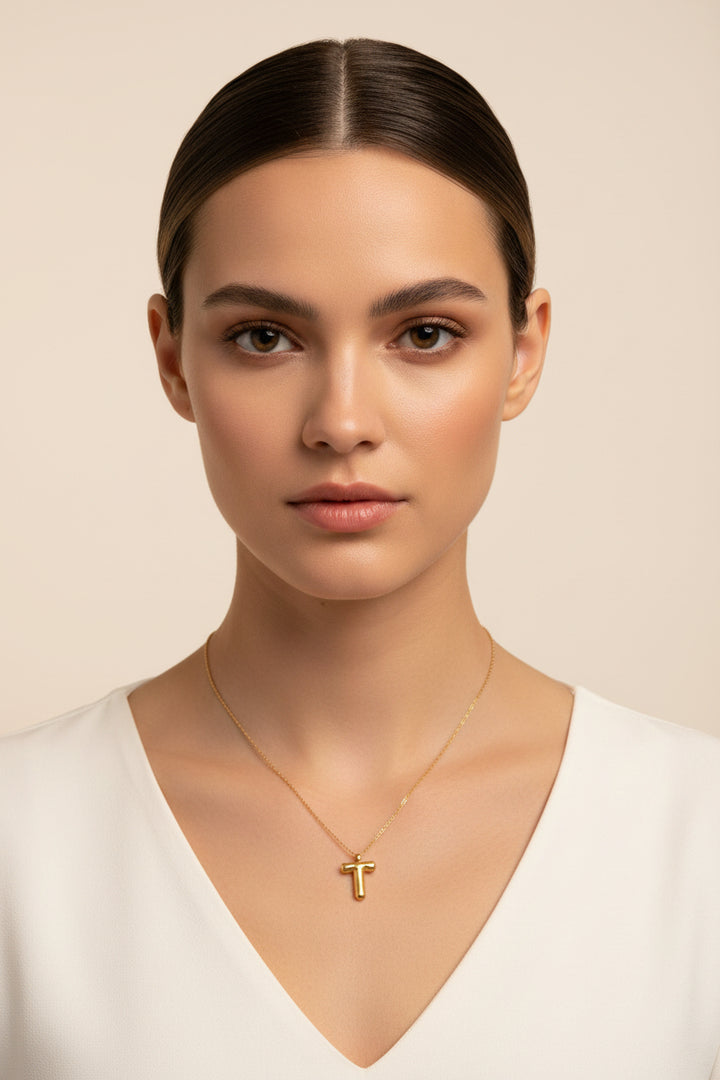 Bubble Initial Necklace