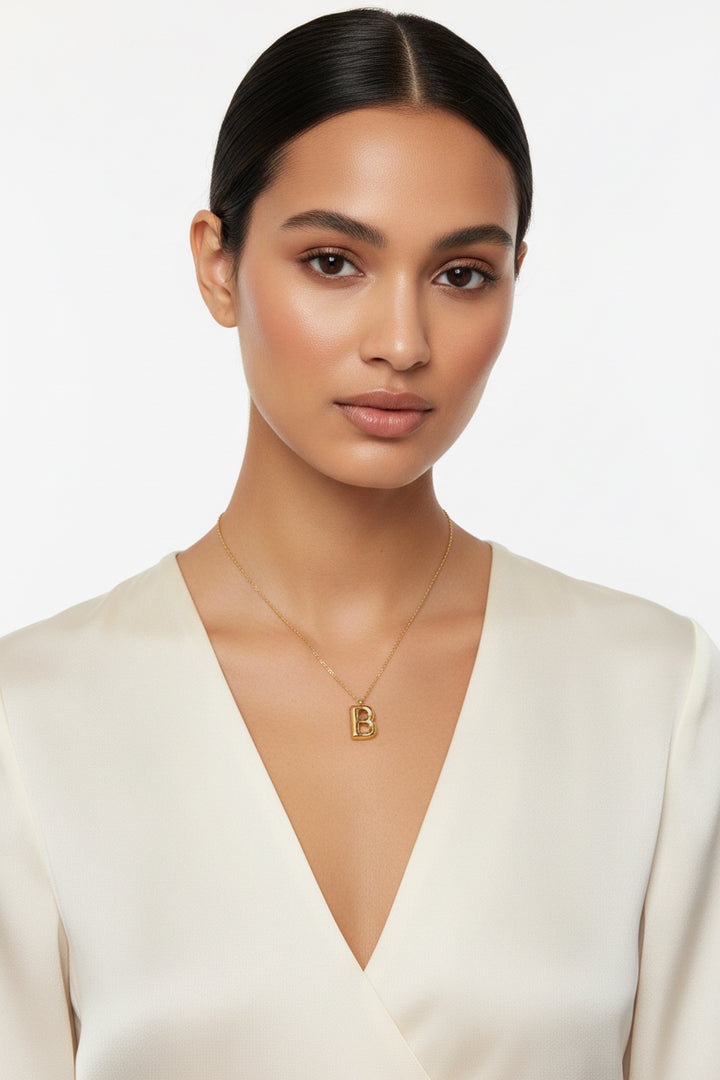 Bubble Initial Necklace