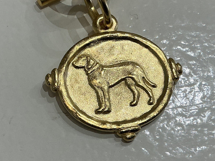 GOLD LABRADOR INTAGLIO TOGGLE BRACELET