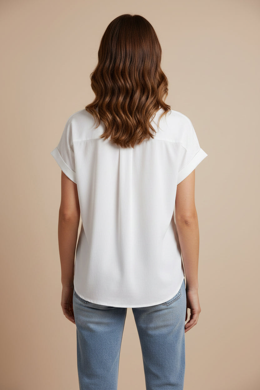 THIS CLASSIC, SHORT SLEEVED TENCEL