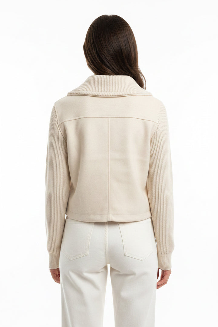 SOFT CONTRAST KNIT JACKET