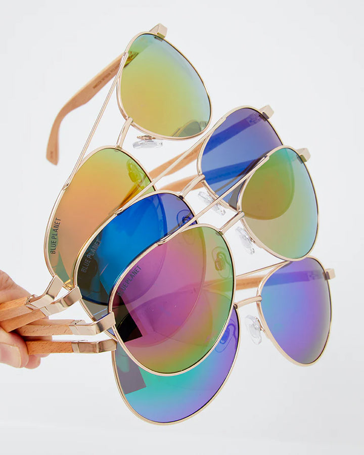 AMADOR MATTE GOLD/ COPPER MIRROR LENS SUNGLASSES