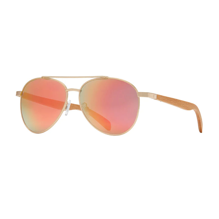 AMADOR MATTE GOLD/ COPPER MIRROR LENS SUNGLASSES