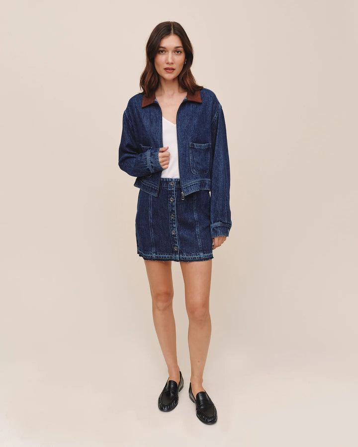 CROP ZIP UP BARN JACKET