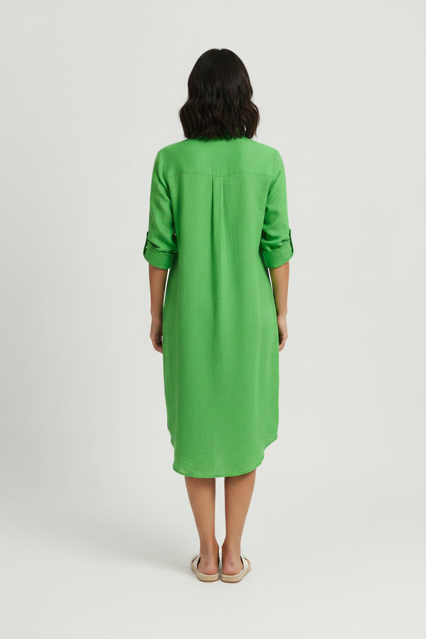 2 POCKET BUTTON DRESS