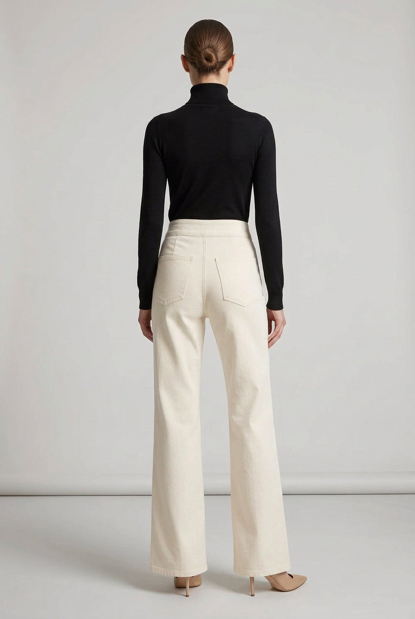 VERTICAL SEAM HIGH WAISTED FLARE PANT