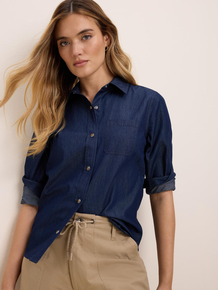 DRAPEY DENIM SHIRT