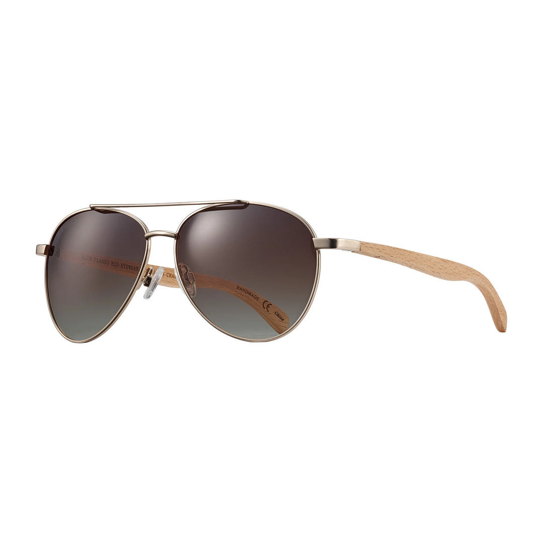 AMADOR MATTE GOLD/BROWN LENS SUNGLASSES