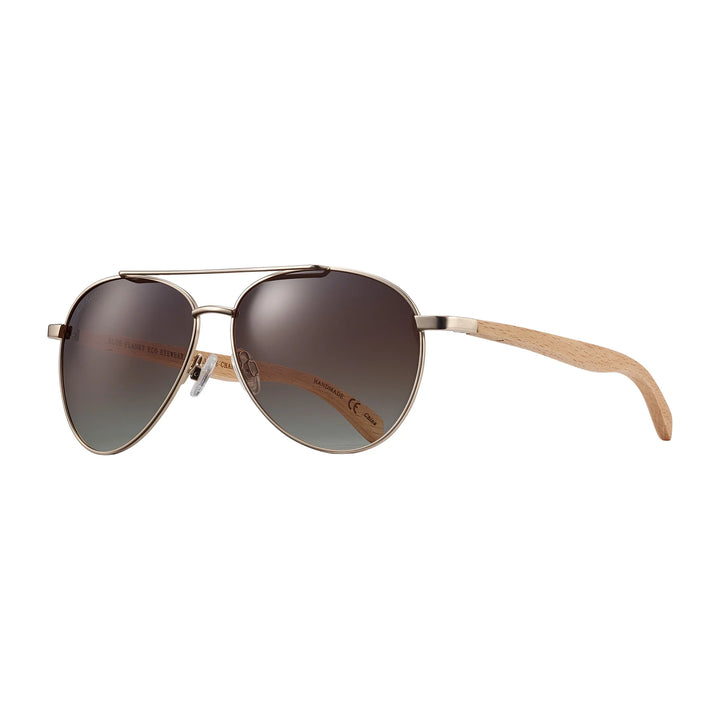 AMADOR MATTE GOLD/BROWN LENS SUNGLASSES