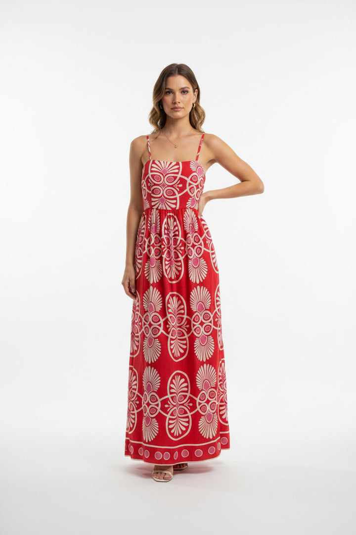 FESTIVAL MEDALLION MAXI DRESS
