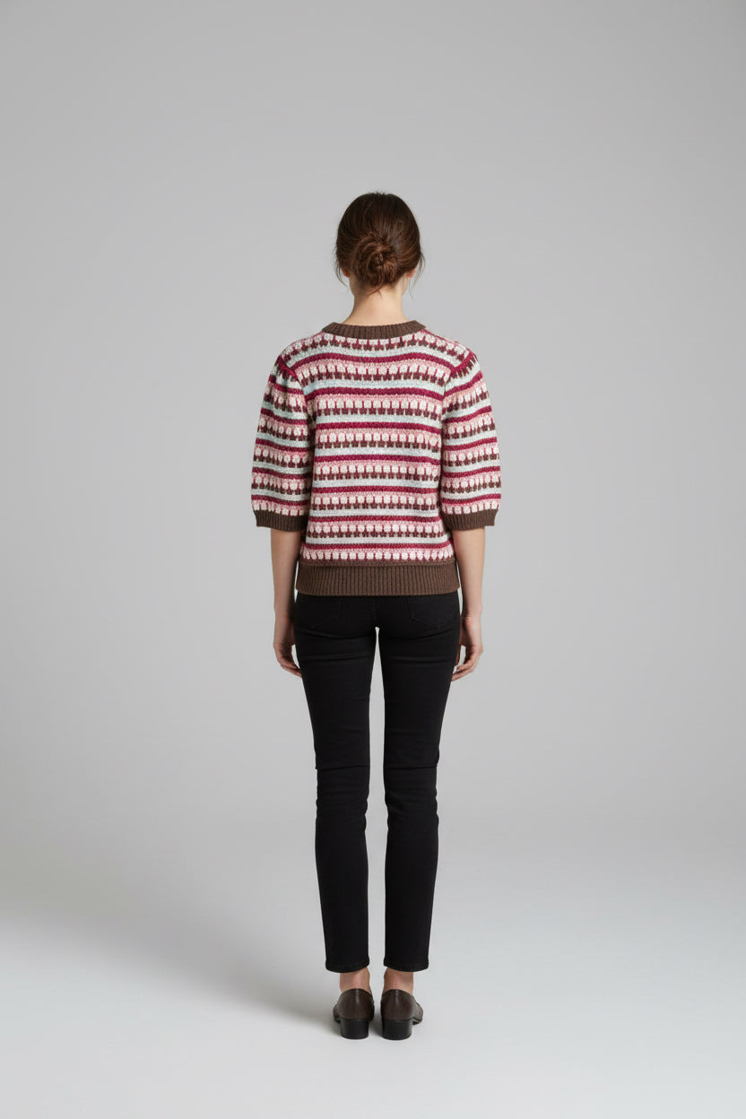SHORT SLEEVE KNITTED TOP