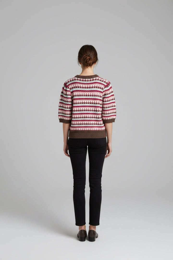 SHORT SLEEVE KNITTED TOP