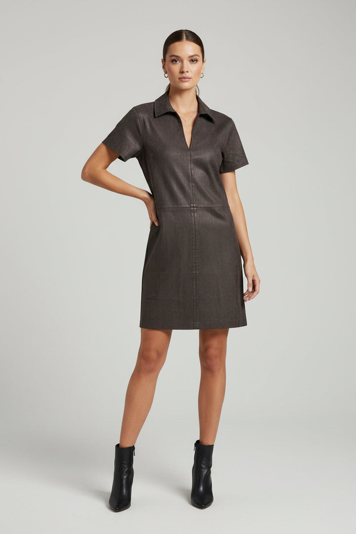 SHORT SLEEVE PULLOVER A-LINE DRESS