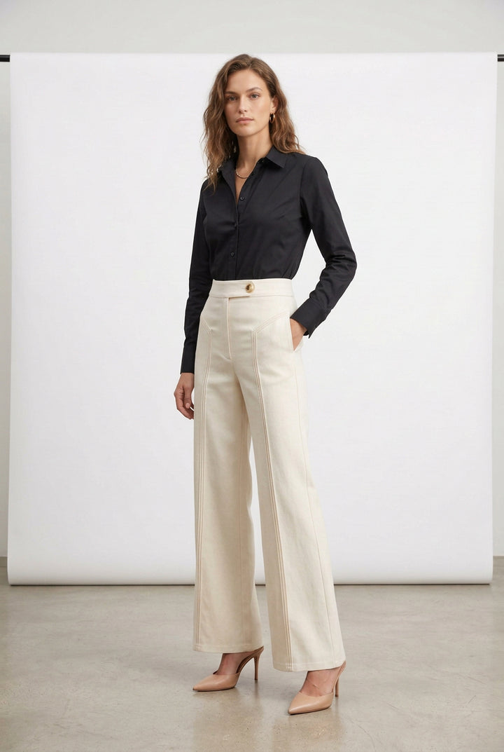 VERTICAL SEAM HIGH WAISTED FLARE PANT