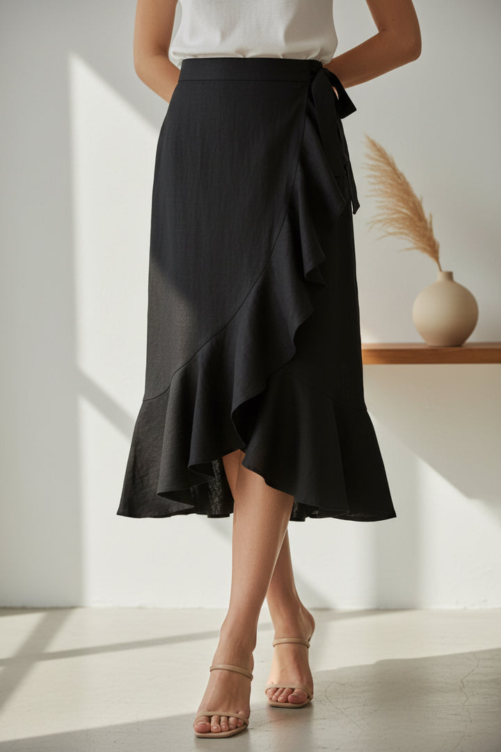 Ruffle Wrap Skirt