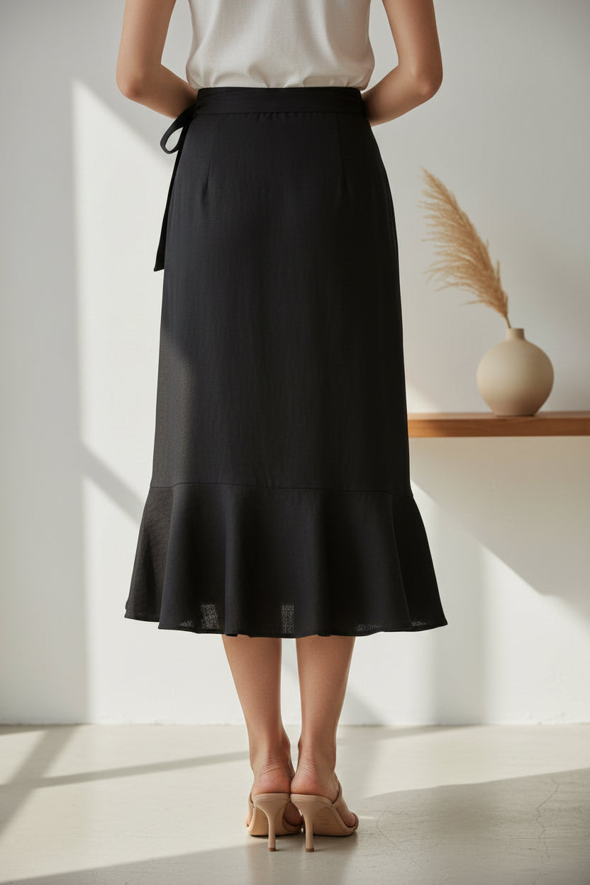 Ruffle Wrap Skirt
