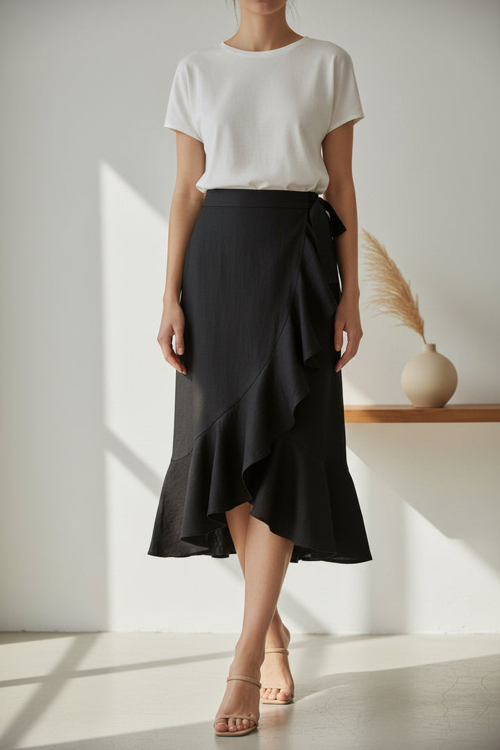 Ruffle Wrap Skirt